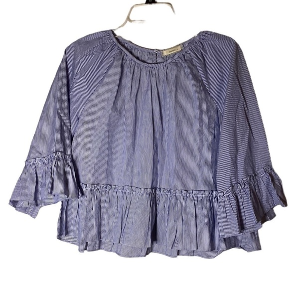 NWOT Soprano Striped Bell Sleeve Top - Picture 1 of 6